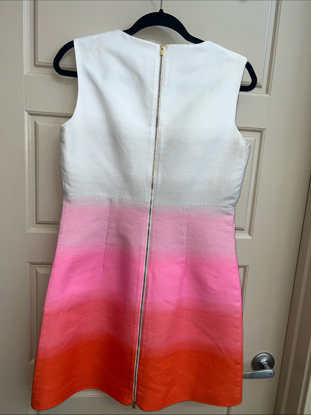 Diane Von Furstenberg Carpreena Dress Sz 12 Sleeveless Ombre wedding guest chic - Picture 7 of 10